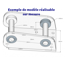 Platine à souder pour godet type MARTIN M03