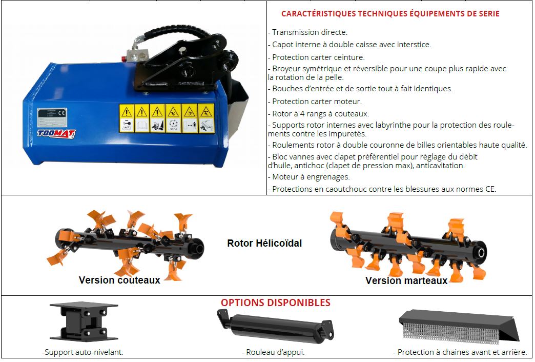Epareuse comptacte réversible TOOMAT
